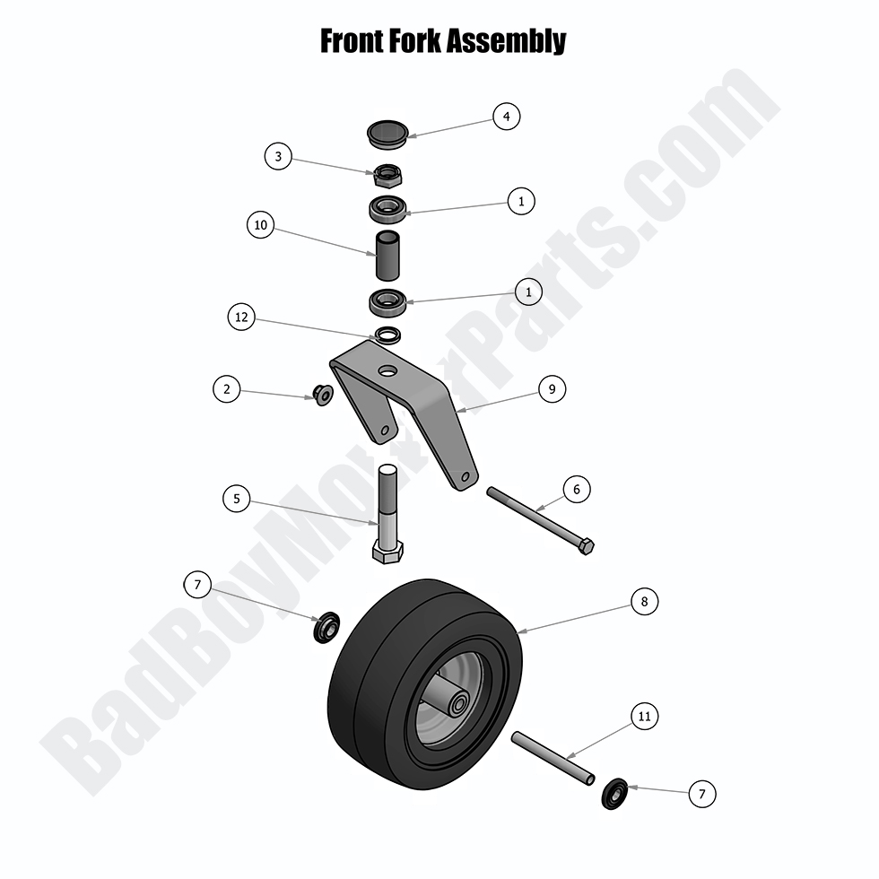 2018 Walk Behind - Front Fork Assembly